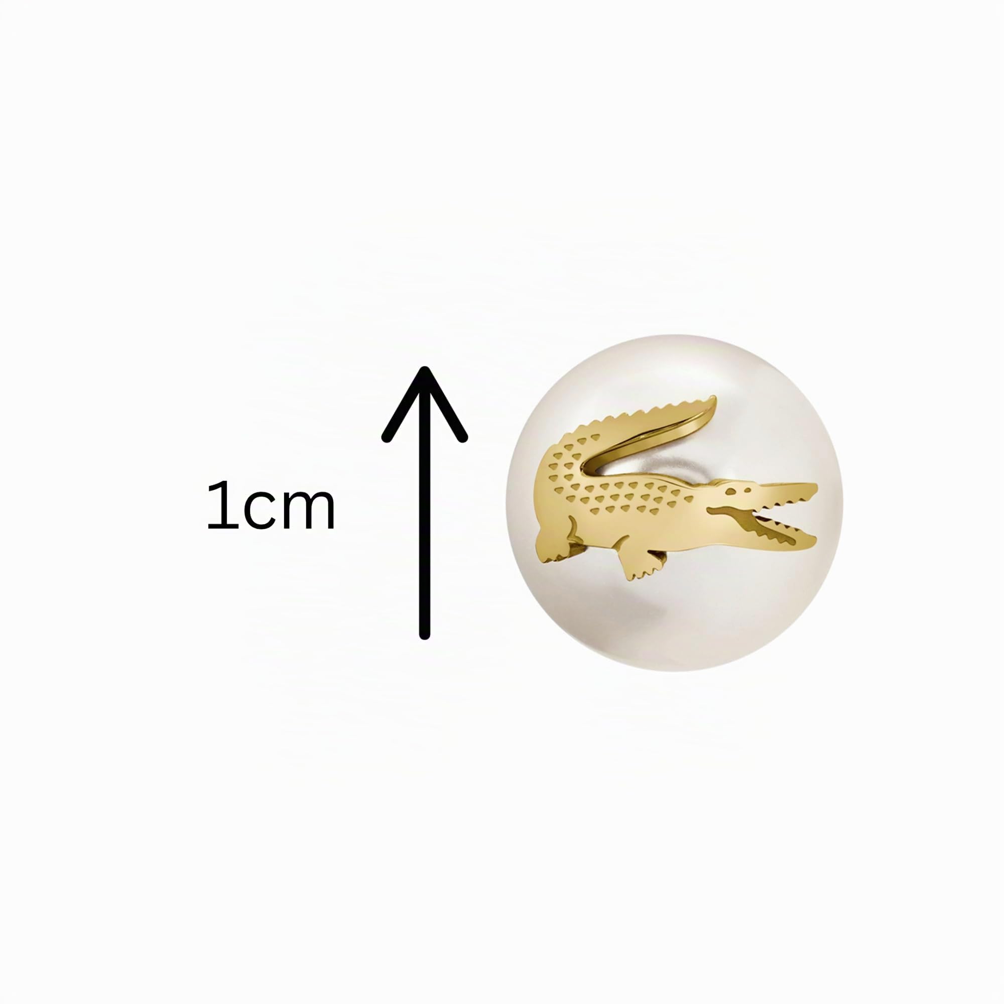 Lacoste Colección MATCHPOINT Para Hombre y Mujer Pulsera o Collar de Perlas Sintéticas con Diferentes Charms en Dorado, o Pendientes con Cocodrilo en Dorado