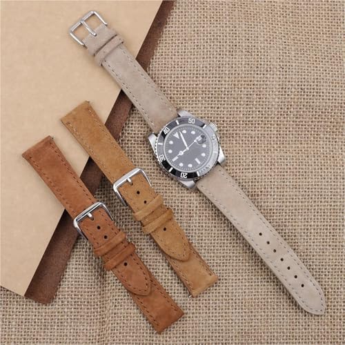 Bracelet de montre en daim et cuir souple premium de 18mm à 24mm - 6