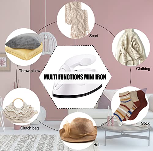 Mini Heat Press Small Iron Portable Heat Press Machine Mini Craft Iron with Charging Base Accessories for DIY T-Shirts, Shoes, Bag and Hats Heat Transfer Vinyl Projects (White) - Image 4