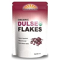 Vista 1 de Organic Dulse Flakes - Sun Dried, Wild Crafted, North Atlantic Dulse - Palmaria Palmata (4 oz)