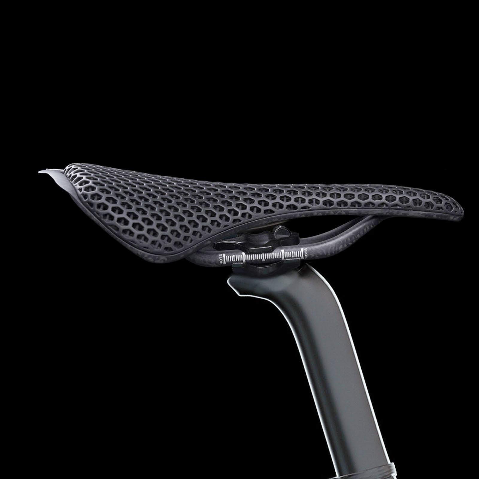 rockible Sillín de Bicicleta Impreso en 3D, Fibra de Carbono, Resistente, fácil instalación, Asiento de Bicicleta Multiusos para Bicicleta de montaña, Hombres