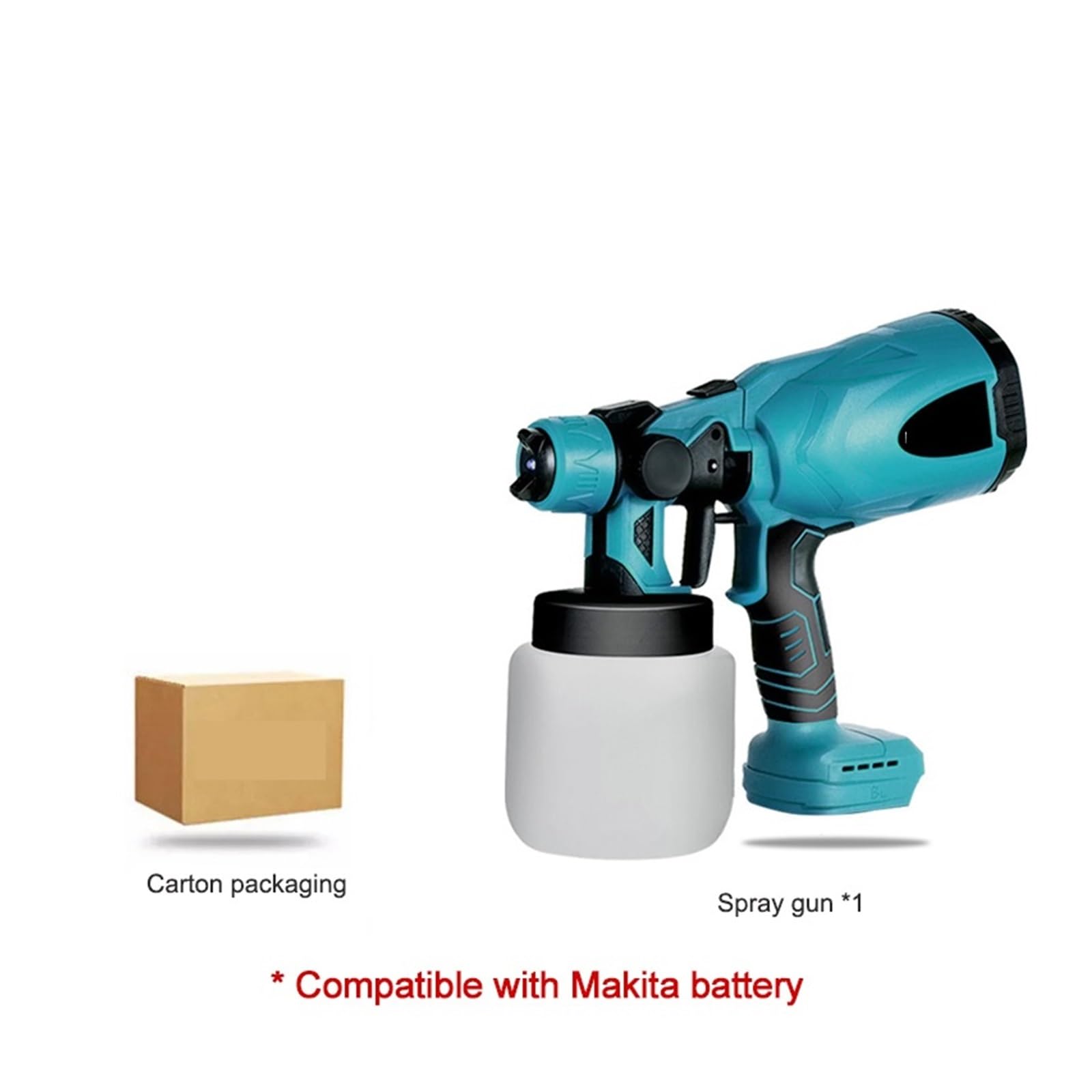 Zestaw pistoletów natryskowych 800ml bezprzewodowy elektryczny pistolet do malowania natryskowego dezynfekcja gospodarstwa domowego sterylizacja przenośny opryskiwacz do akumulatora 18V(1x5.0Ah Carton