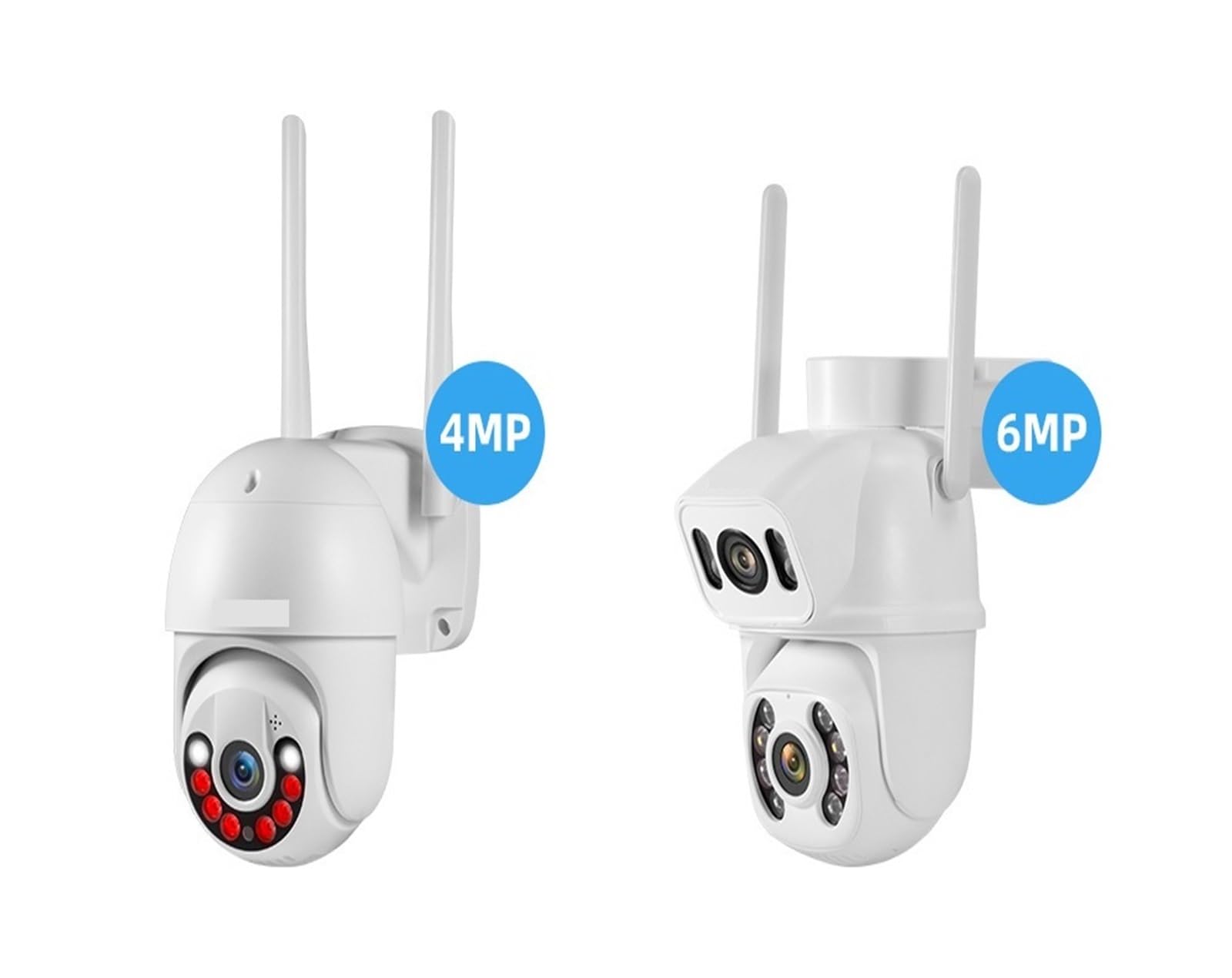 Systemy kamer CCTV, 2K 4MP 6MP Full HD 8CH bezprzewodowy NVR bezpieczeństwo IP kamera zestaw do organizacji nadzór zewnętrzny rejestrator wideo CCTV(None,2PCS 6MP Dual Lens)