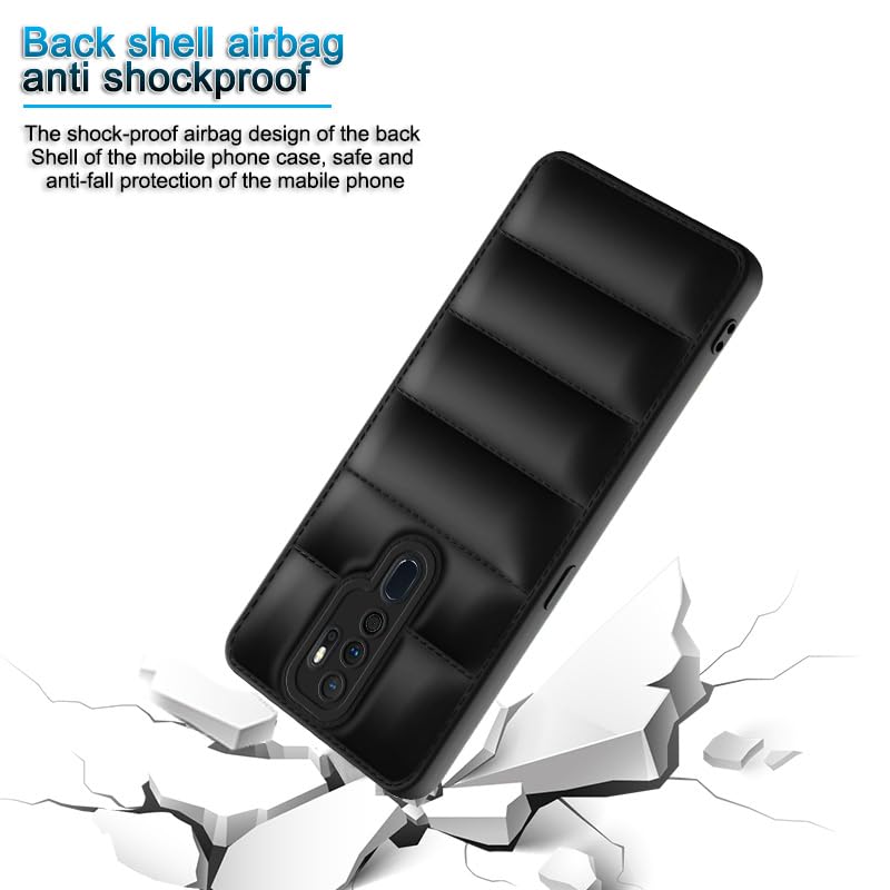 Custodia 2 In 1 Per Oppo A9 2020 E A5 2020: Cover Ibrida Antiurto Con Protezione 360° (TPU Morbido Fronte + Plastica Rigida Retro) - Nero - 2