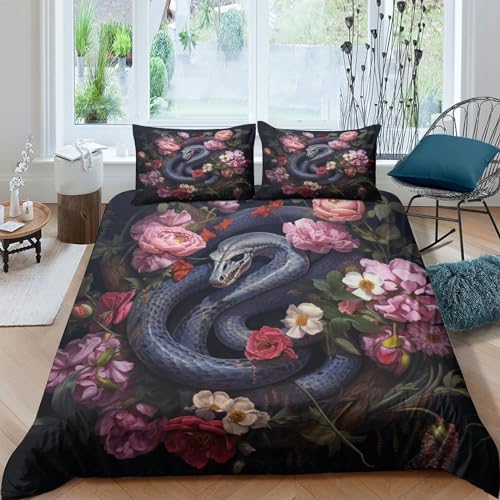 Linge de lit serpent 3D microfibre de qualité supérieure king 220x240 - 2