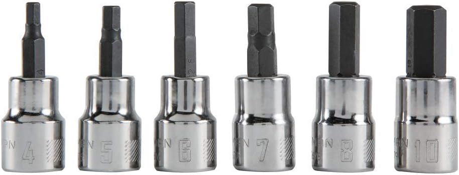 CRAFTSMAN Hex Bit Socket Set, 3/8" Drive, Metric, 6-Piece (CMMT34448)