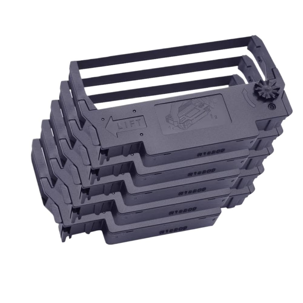 Nastro di stampa a inchiostro compatibile con ERC30 ERC34 ERC38 TM-U220PD U230 U210A TM-U370 U300C M188B M188D(5 pcs Black and red)