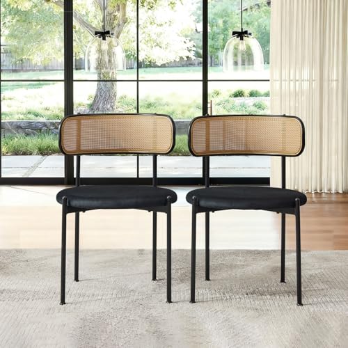 Hanamako Black Rattan Dining Chairs