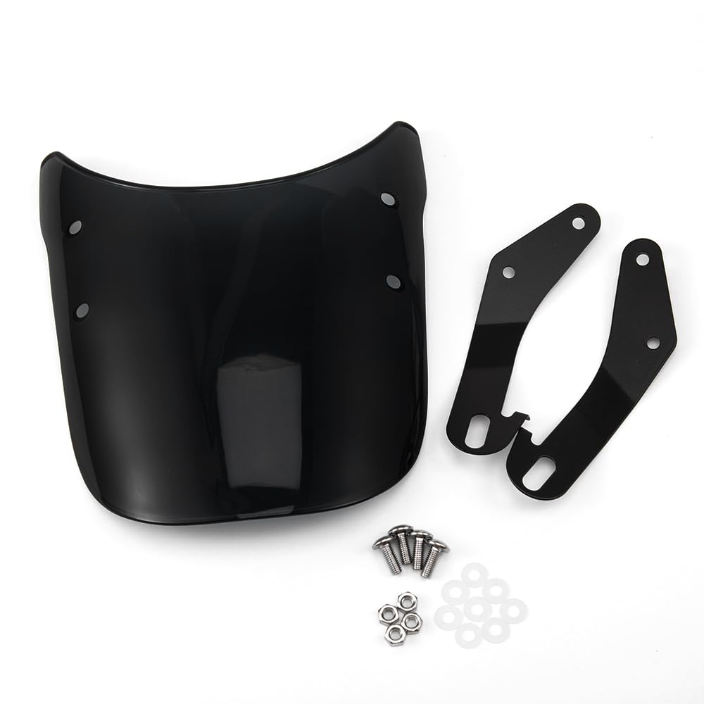 Déflecteur de Vent Moto Pare-Brise Universel Déflecteur de Vent pour Moto 5 '' - 7 '' Phares (Noir)