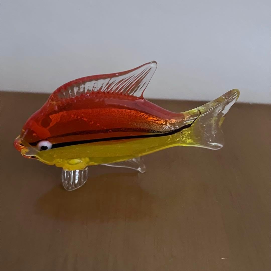 ベネチアングラス ムラーノ muranoガラス 硝子細工 魚 エンゼル
