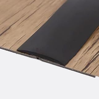 Floor Transition Seam Binder Self-Adhesive Transition Profile Flooring Covering Gap Connecting Bar Threshold Strip (6.56 Feet, Black)