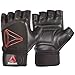 Reebok Guantes de elevación, Negro/Rojo, M-19-20 cm (Alrededor de la Palma)