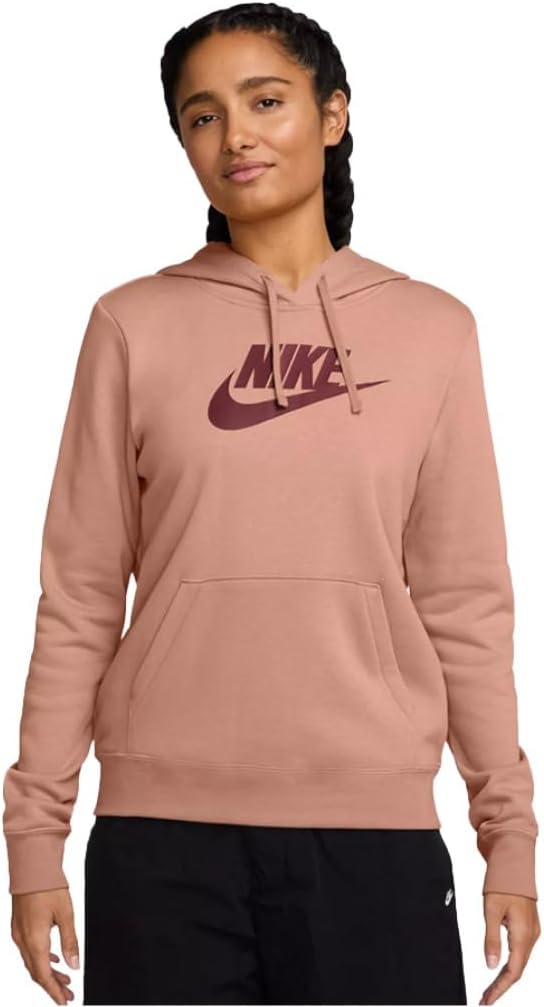 Nike Women's Club Fleece Hoodie Rose Gold