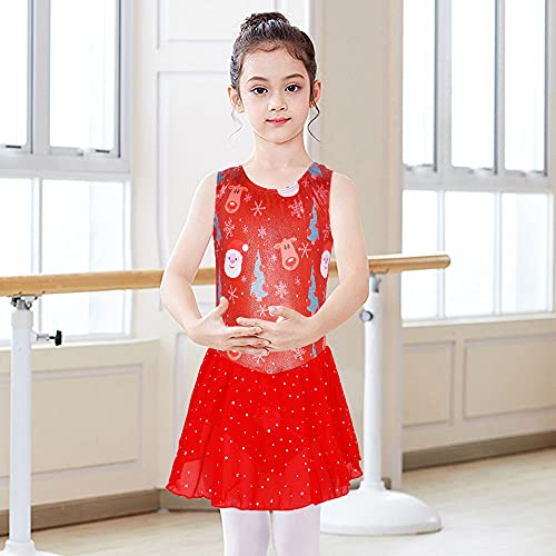 TFJH E vestido de balé infantil para meninas, collant de ginástica, saia tutu, roupas de treino de m
