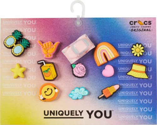 Image of Crocs Jibbitz 13-Pack Shoe Charms | Jibbitz, Pink and Yellow Summer, One Size