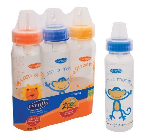 Even Flo Best For Baby 1338311 8 Oz Bottle With Standard Nipple Assorted Colors 3 Count #TOP28