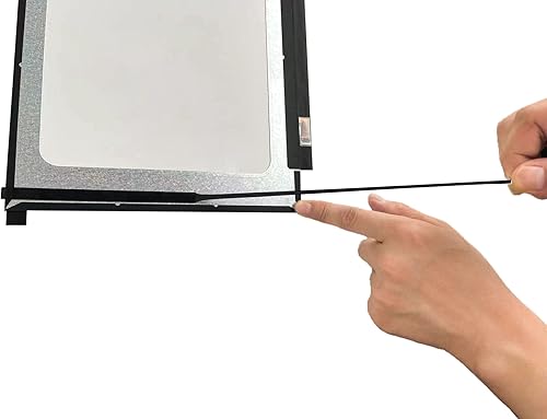 Miniatura 2 de Cinta elástica negra para laptop LCD LED panel de repuesto con asa, paquete de 20 unidades (la cinta de doble cara es fácil de quitar sin marcas)