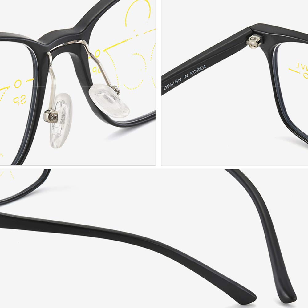 MANG Gafas de Lectura con Bloqueo de luz Azul Gafas multifocales progresivas Lentes universales HD Lectores de computadora con Enfoque automático, Protección UV, Anti Fatiga Ocular
