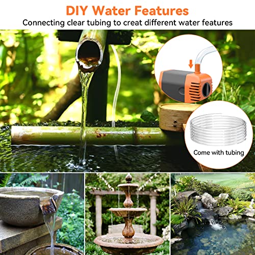 Image of POPOSOAP Solar Fountain Pump Outdoor, 35W Solar Powered Water Pond Pump with 480GPH Adjustable Flow Rate for Garden Pond Fish Waterfall Hydroponics Pool