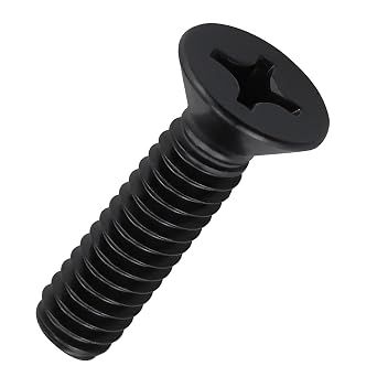 #6-32 x 5/8" Phillips Flat Head Machine Screws, Black 304 SS, 100pcs