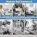 Toddler Airplane Bed, Kids Airplane Seat Extender Travel Bed, Airplane Travel Essentials for Kids, Airplane Must Have for Toddlers, Baby Portable Plane Bed Foot Rest for Flights (Light Colours)