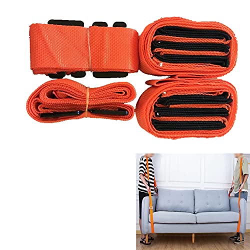 Moving Lifting Straps for Move Furniture,2-Person Lifting and Moving System, 2 Straps and 2 Vests for Carry Heavy Furniture
