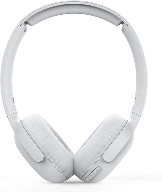 Philips Audio On Ear Headphones UH202WT/00 Bluetooth On Ears (Wireless, 15 Hour Battery, Soft Ear Pads, Built-In Microphone, Foldable) White, One Size