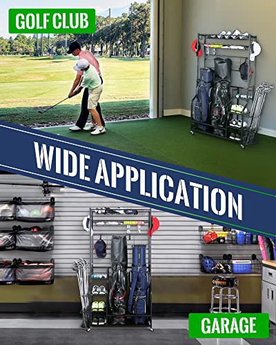 Image of Mythinglogic Golf Bag Storage Organizer with Club Rack for Garage