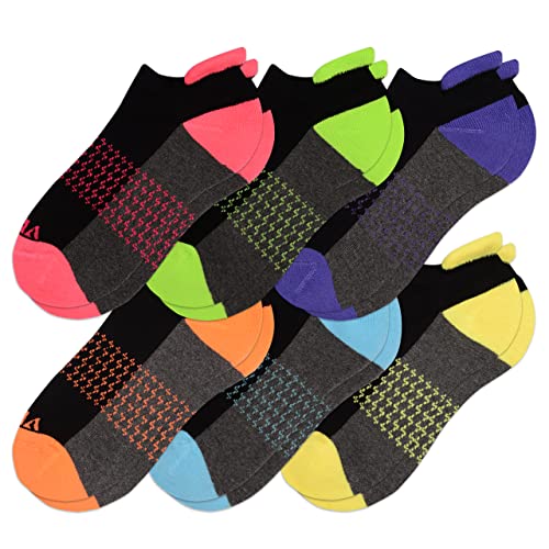 Image of VRD Womens Ankle Socks, Bamboo Rayon 6-Pairs Athletic Running Low Cut Socks With Tab