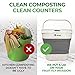 AIRNEX Countertop Compost Bin , Indoor Food Composter, Food Waste Bin for Kitchen Counter Top, Small Kitchen Compost Bucket Container, Mini Counter Food Scrap Bin with Lid
