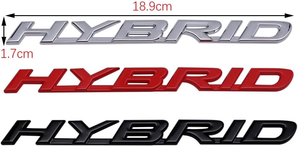 Hybird エンブレム 3D レター メタル バッジ サイド ドア フェンダー リア リフトゲート ロゴ ステッカー 車 トラック