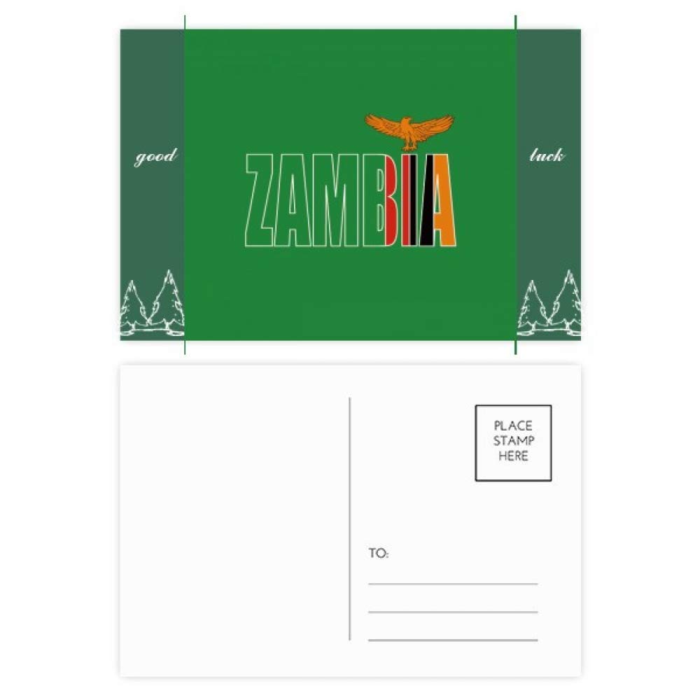 Jeu de cartes postales Zambie drapeau multicolore 20pcs - 4