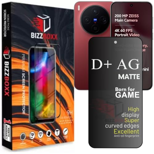 Image of D+ AG Matte Tempered Glass Screen Guard Protector Compatible With vivo X300 5G Anti Fingerprint Gaming Special Temper With Camera Cut (For Vivo X 300-6.31 Inch)- Pack of 1