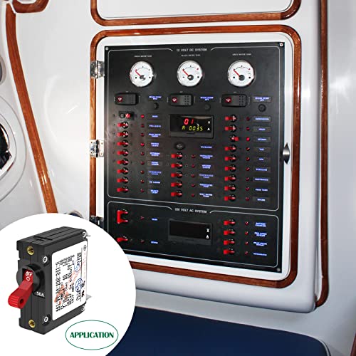 Lenkrad A-Series Red Toggle Circuit Breaker - Single Pole 50A #TOP5