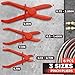 Hose Pinch Off Pliers Set – 6Pcs Nylon Clamp Tools for Fuel, Coolant & Brake Lines – Non-Conductive Hose Locking Pliers for Automotive Repairs – Rust-Proof with Secure Lock Buckle & Anti-Slip Handles