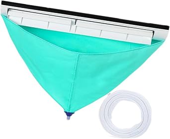 Zopsc Split Air Conditioning Washing Bag, AC Cleaning Protective Cover, AC Dust Clean Bag with Drain Port Water Pipe for Wall Mounted Air Conditioner Service