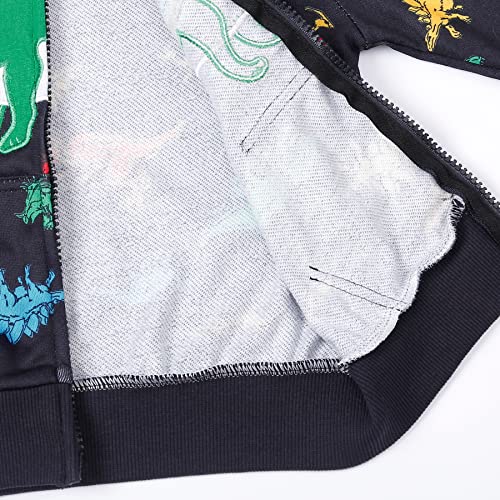 Image of Toddler Zip Up Hoodie Sweatshirt Fall Clothes Boys Jacket With Hood 2-7 Years