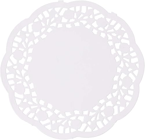 Miniatura 2 de Tapones redondos de papel de encaje de 4.5 pulgadas, almohadillas decorativas pequeñas para pasteles, manteles individuales desechables de papel de