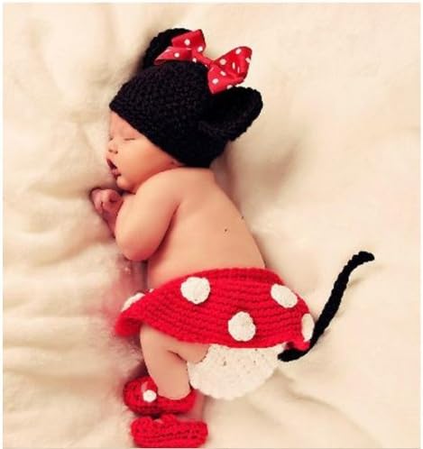 Walmit Photography Prop Baby Costume Crochet Knitted Baby Hat Dogs