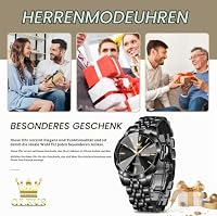 OLEVS Herrenuhren Skelettuhr Quarz Rennwagenrad Edelstahl Casual Sports Wasserdicht Leuchtend Herrenarmbanduhren – Ansicht 6