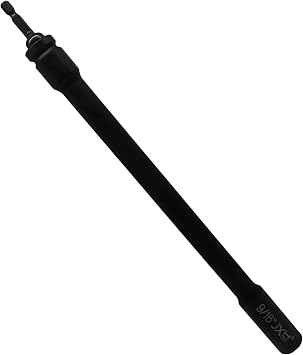 9/16" Hollow Socket, 12" Length, 1/2" Drive or 1/4" Hex Shank, 6-Point, for Long Threaded Rod/Bolts/Studs,Heat Treated Cr-Mo Alloy Steel