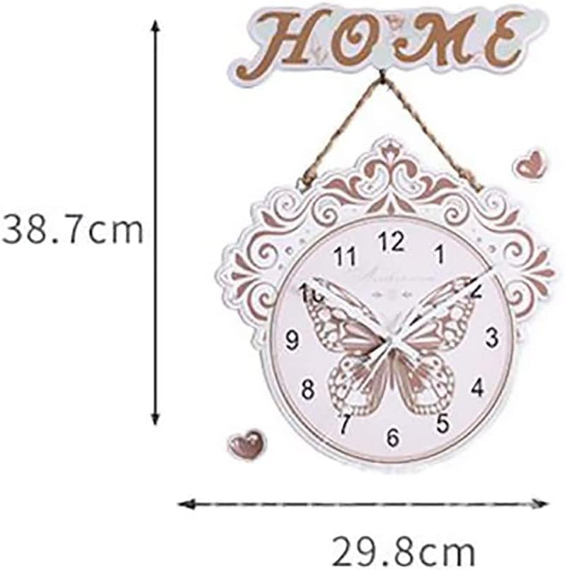 Miniatura 6 de Wall Clock European Minimalist Style Retro Nostalgia Creative Personality Wall Clock Mute Clock Bedroom Living Room Dining Room Children's Room