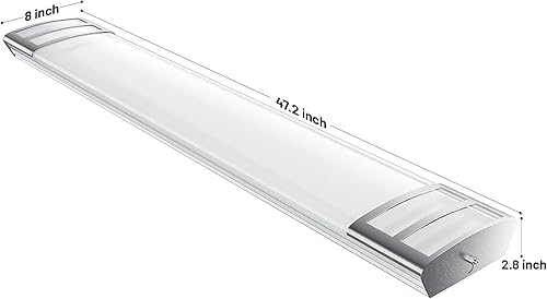Miniatura 7 de ANTLUX Lámpara LED de 4 pies, 50 W, 5600 lm, luz LED lineal de montaje empotrado, 4000 K, 4 pies, lámparas LED de techo de cocina para sala de
