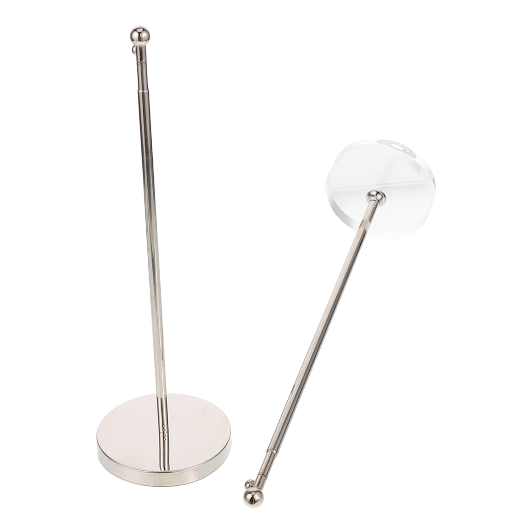 per Bandiera da 2 Pezzi Pennone Leggero con Base Stabile in Metallo e Vetro, Pennone Leggero per Bandiera Piccola, per Decorazioni di Festa e Fotografia