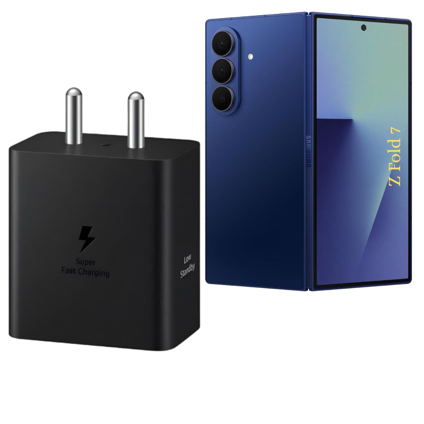 Samsung Galaxy 45W USB-C Super Fast Charger Adapter for Galaxy S25 Edge/Ultra/FE, S24 Ultra/Edge/FE, Z Fold 7/6/5/4, Z Flip 7/6/5/4, M17, M07,S23, A56, M55, A36-45Watt Type C Charging Adaptor Black