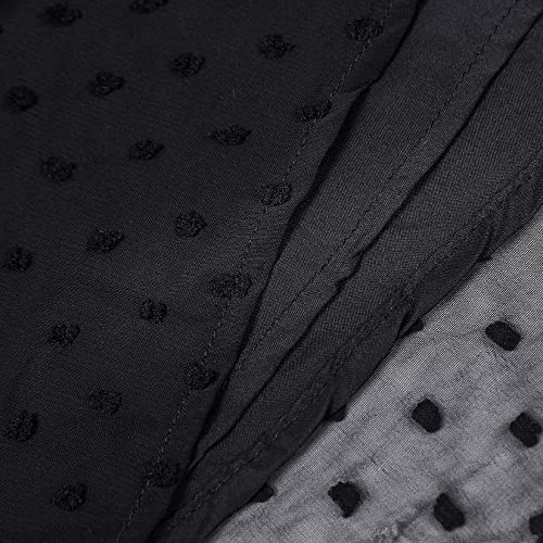 Little Girls Chiffon Swiss Dot Blouses Kids Long Sleeve Shirt Peter Pan Ruffle Neck Tank Tops for 3-12 Years4