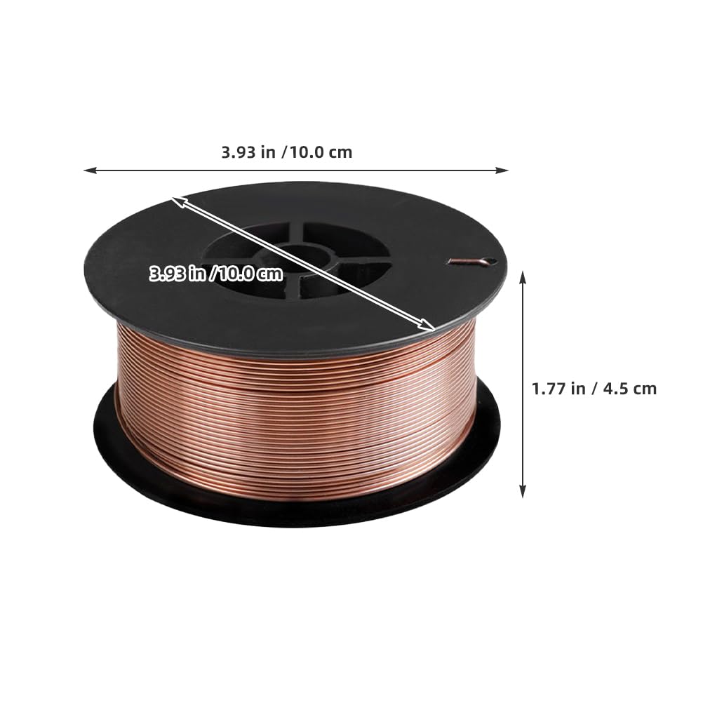 1 rotolo di filo per saldatura in acciaio al carbonio senza gas, per saldatura a filo animato, per una maggiore produttività per lavori industriali e di riparazione, oro rosa 1,2 mm