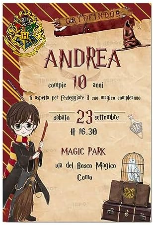 Inviti Personalizzabili Per Feste - 20 Pezzi Per Compleanno, Battesimo, Cresima | Grafica A Scelta - Foto 3