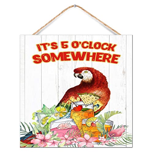 Panneau mural en bois fleurs rustiques et feuilles flamant rose 30cm - 3