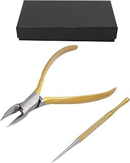 Podiatrist Toenail Scissors , Professional Thick and Ingrown Toenail Clippers Ingrown Toenail Tool Kit Ingrown Toenail Removal Corrective Scissors Professional Pedicure Tools Toenail(Tyrant Gold)Podia